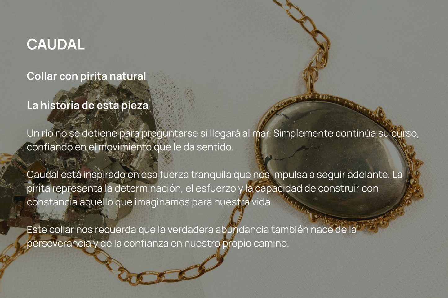 Caudal. Collar con pirita natural