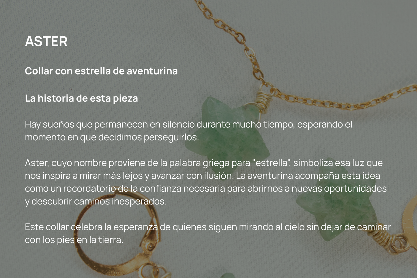 Aster. Collar con estrella de aventurina.