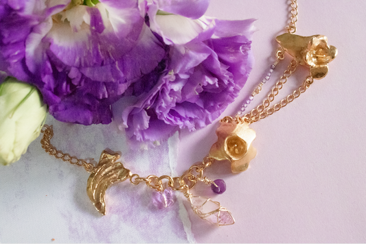 Jacaranda. Collar con amatista y circonias