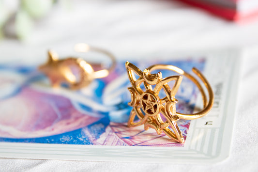 Nudo protector. Anillo con nudo de bruja