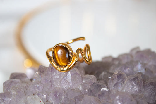 Rocío. Anillo con ojo de tigre