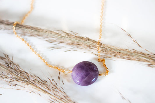 Raudal. Collar de círculo de amatista