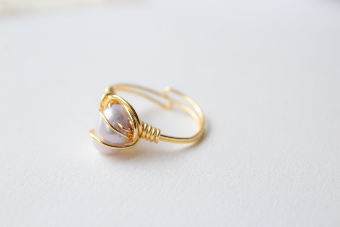 Itza. Anillo con perla lila