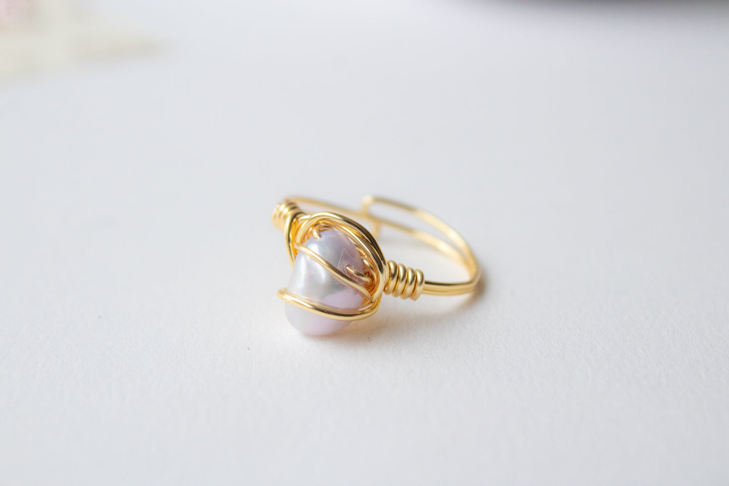 Itza. Anillo con perla lila