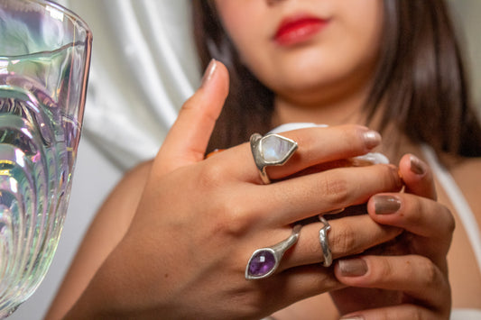 Anillo serpens. Amatista - Color Mineral
