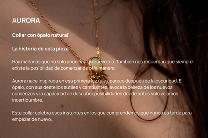 Aurora. Collar con ópalo natural
