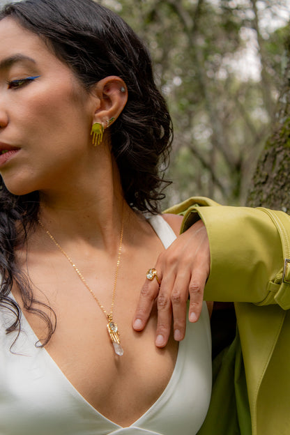 Presencia. Anillo con prasiolita natural.