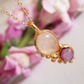 Balance. Collar con cuarzo rosa y rubí