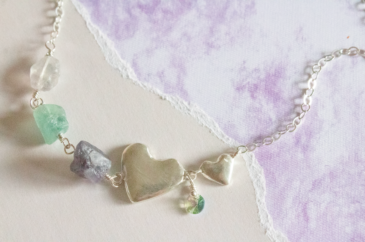 Balance. Fluorite necklace