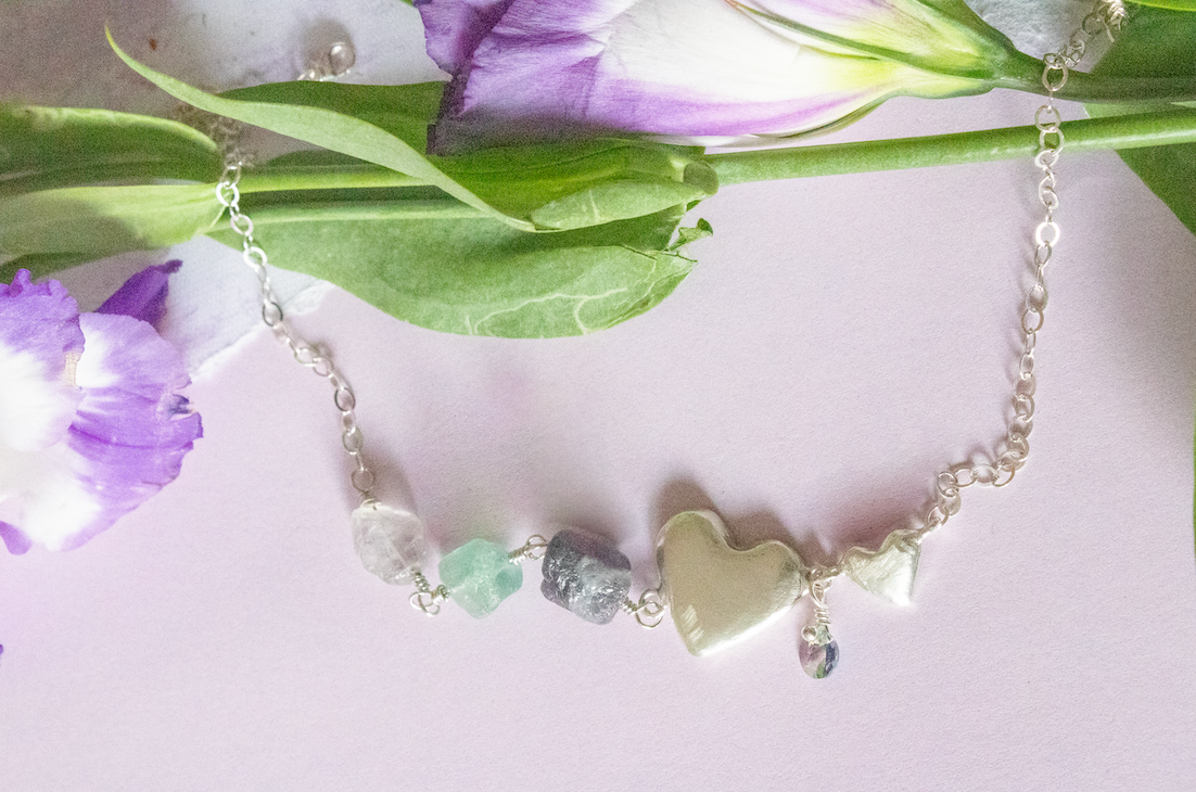 Balance. Fluorite necklace