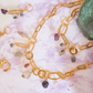 Esencia. Collar con kunzita, amatista, turmalina y fluorita