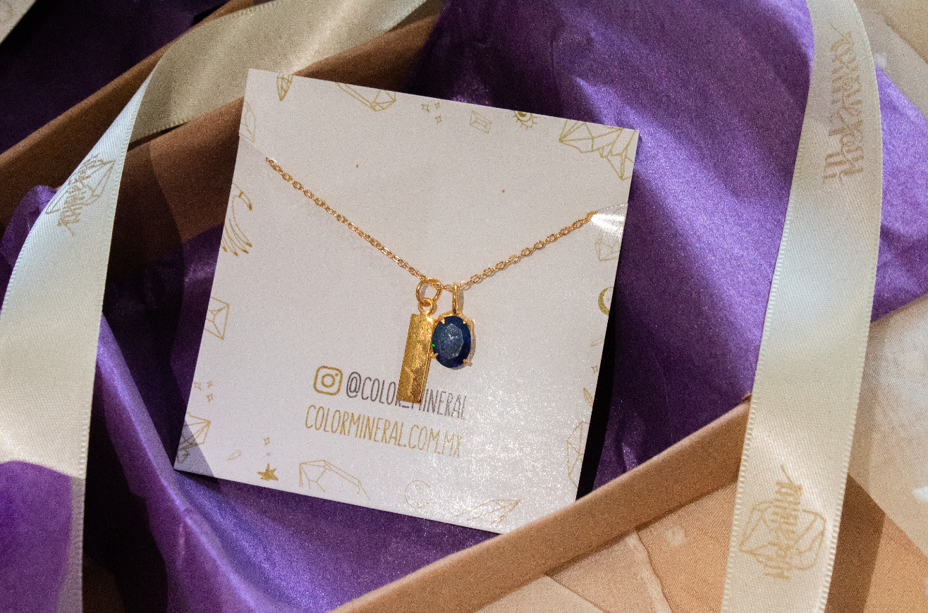 Collar "Esto también pasará". Chapa de oro de 22k