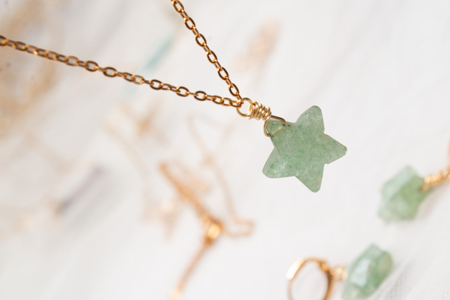 Aster. Collar con estrella de aventurina.