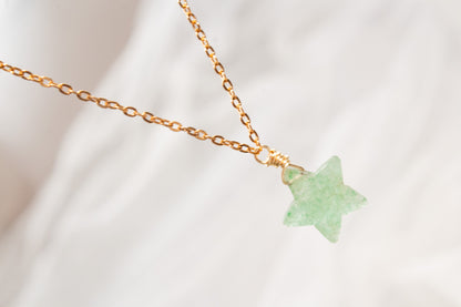 Aster. Collar con estrella de aventurina.