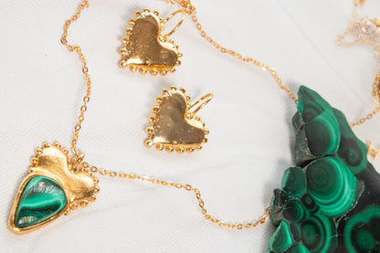 Corazón de luz. Aretes de corazón.