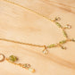 Resplandor. Collar con peridoto y swarovskis