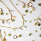 Resplandor. Collar con peridoto y swarovskis