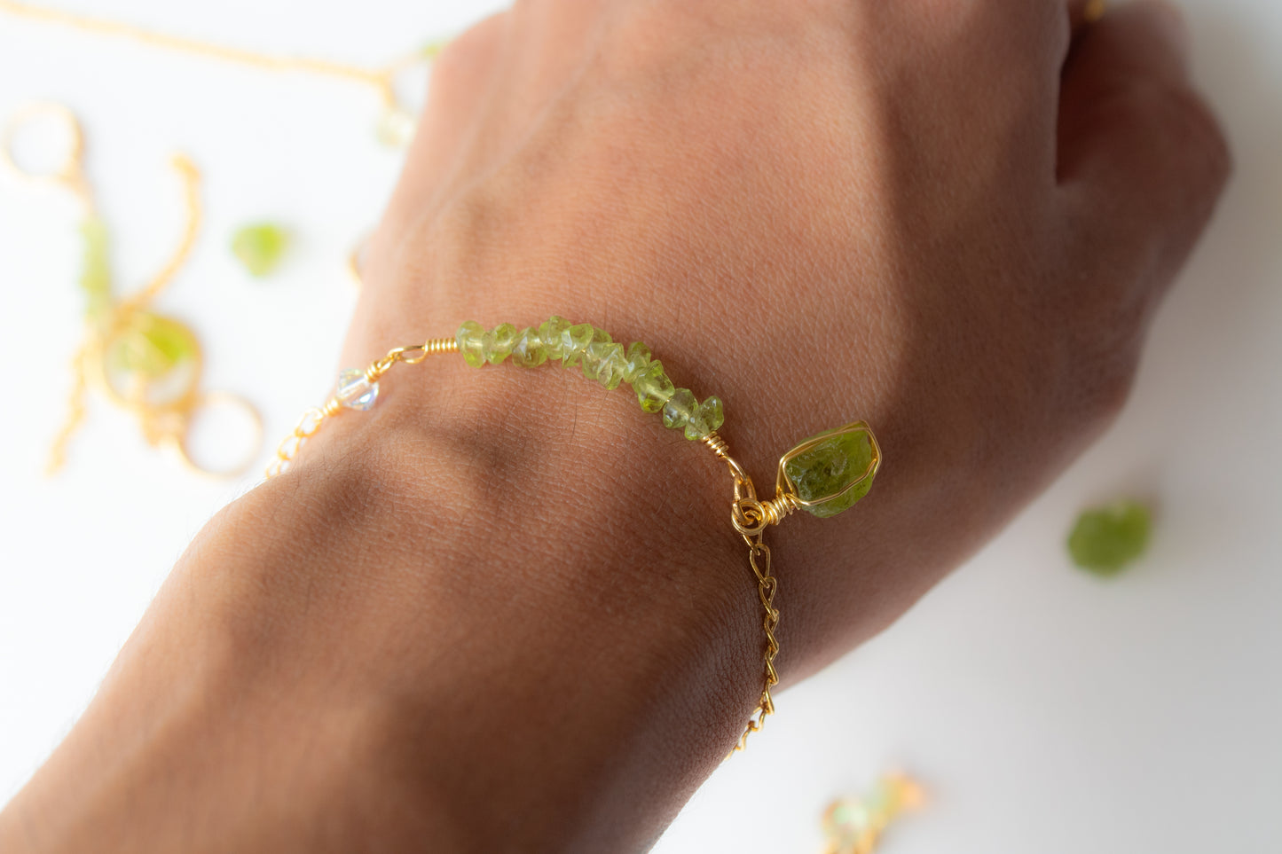 Euphrosyne. Peridot bracelet 