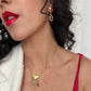 Cuore. Collar con cuarzo herkimer, morganita y turmalina rosa