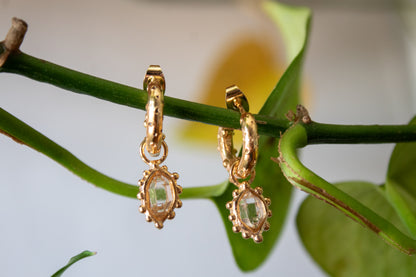 Claridad. Arracadas con herkimer