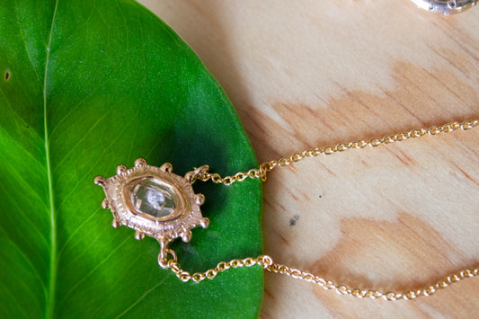 Claridad. Collar con herkimer