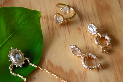 Claridad. Collar con herkimer