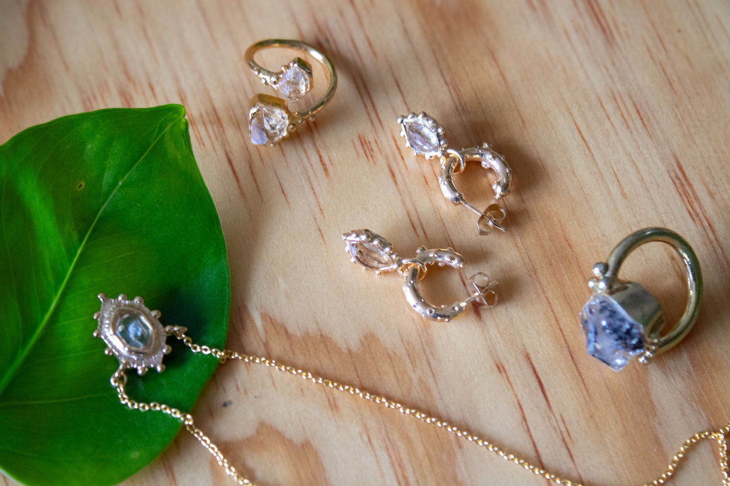 Claridad. Collar con herkimer