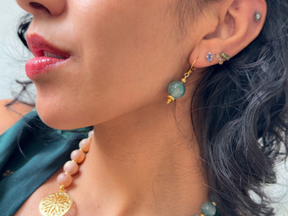 Silencio. Aretes con jade