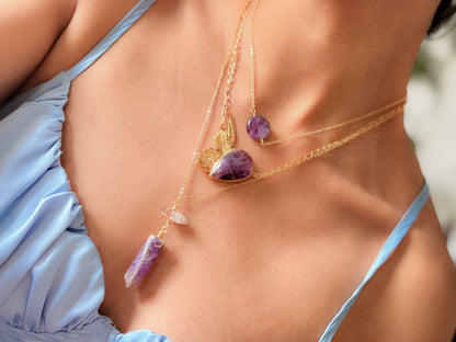 Raudal. Collar de círculo de amatista