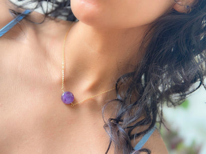 Raudal. Collar de círculo de amatista