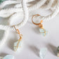 Maia. Aretes huggies con aguamarina