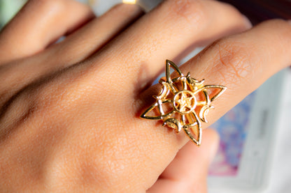 Nudo protector. Anillo con nudo de bruja