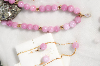 Collar minimalista de kunzita