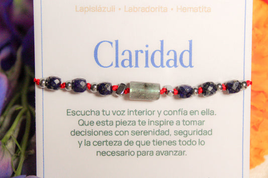 Claridad. Pulsera de lapislázuli, labradorita y hematita
