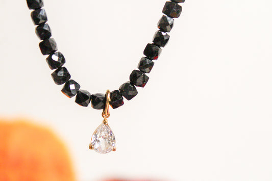 Collar turmalina negra