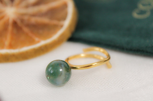 Anillo de ágata musgo