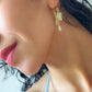 Maia. Aretes huggies con aguamarina
