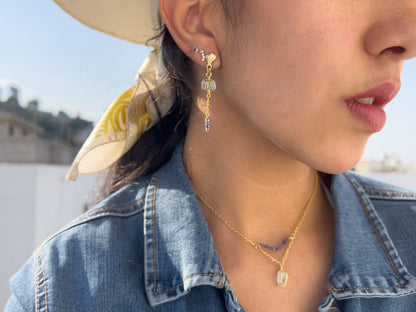 Coventina. Gargantilla de aguamarina & Iolita