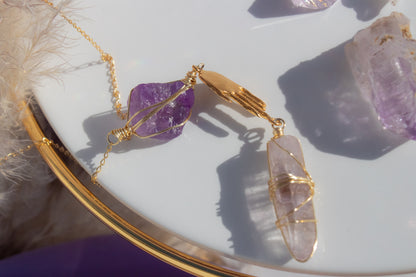 La protectora. Collar de mano y amatista