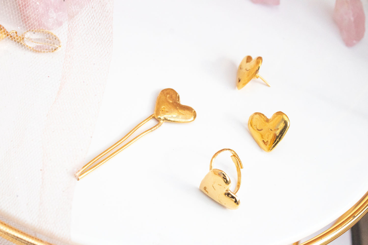 Xareni. Heart shaped earrings