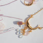 Luna Rosa. Collar con piedra luna, rubí y cuarzo rosa