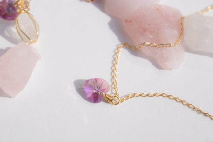 Amie. Collar de corazón de Swarovski