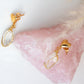 Cuore. Aretes con cuarzo herkimer