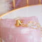 Cuore. Aretes con cuarzo herkimer