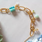 Marea. Choker con apatito, amazonita, piedra luna, peridoto