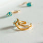 Ímpetu. Ear cuff con gema preciosa. Topacio facetado.