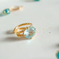 Ímpetu. Ear cuff con gema preciosa. Topacio facetado.