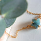 Celeste. Collar con estrella de esmeralda