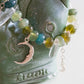 Sabiduría. Choker de jade y cuarzo blanco
