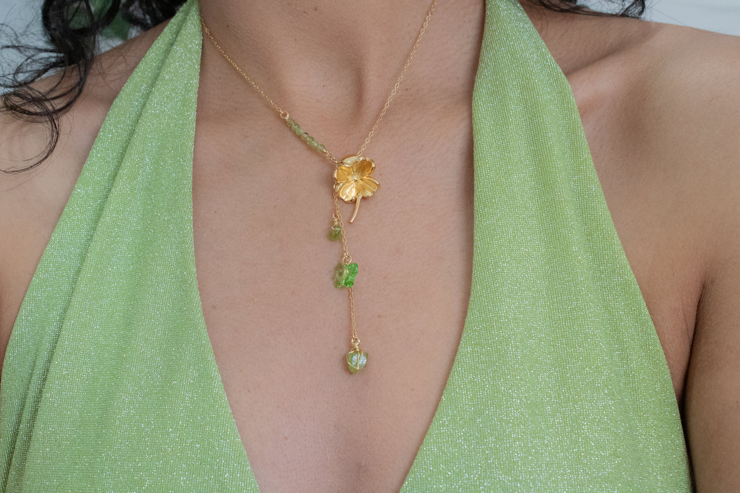 Fortuna. Necklace with peridot